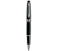 Waterman - Stylo plume Expert - Corps noir laqué - Attributs argent - Plume moyenne