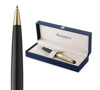 Waterman Expert Stylo bille | La collection Opera | Noir et or | Pointe moyenne | Encre bleue | Coffret cadeau géométrique