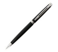 Waterman Hémisphère Stylo Bille À Pointe Moyenne Attributs Chromés Laque Noir