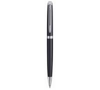 WATERMAN Hemisphere stylo bille, noir mat, attributs palladium, recharge bleue pointe moyenne, Coffret cadeau