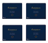 Waterman S0110850 Lot de 32 cartouches d'encre longue pour stylo-plume Noir intense