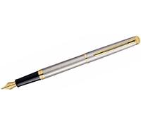 Waterman S0920310 Waterman Füllfederhalter Hemisphere Edelstahl F Blau