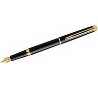Waterman S0920610 Waterman Füllfederhalter Hemisphere Lack Schwarz F Blau