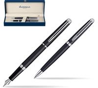 Waterman S0920810 Waterman Füllfederhalter Hemisphere Matt Schwarz F Blau