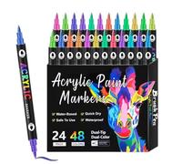 Waterproof Acrylic Paint Pens - Quick Drying Ceramic Marker Set, Permanent Art Drawing Supplies | For Kids Adults Artists Craft Painting DIY Creative Projects Use, Ceramic Markers, Art Pens, Painting