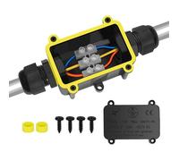 Waterproof Boîte de Jonction de Plein Air IP68 Connecteur de Câble électrique Boîtier de Raccordement 2 Voies pour Câble Ø 4 à 14mm