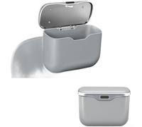 Waterproof Car Trash Can ABS Hanging Bin 16x13cm(gray) | Waterproof ABS shell, resists moisture, easy wipe clean, build, fits seat back or door