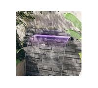 vidaXL Déversoir pour Cascade avec LED Décoration Cascade d'Etang de Jardin Fontaine Décoratif de Piscine Extérieur RVB Acrylique 108 cm