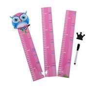 WATIIFUFU 1 Jeu hauteur stickers règle de ruban indicateur de hauteur sticker mural toise décor noir toise murale autocollant décoration sticker mural hauteur toise pour les enfants PVC rose