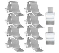 WATIIFUFU 10 Clips Métalliques pour Support D'étagère en Fer Argenté, Structure Solide et Design Simple, Faciles à Utiliser pour Étagères de Bibliothèque et Armoires