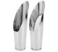 WATIIFUFU 2 Pièces Pelle à Seau en Acier Inoxydable Pelle à Rempotage Cylindrique Argenté Lot de Tamis pour Fleurs et Plantes Succulentes Jardinage Domestique