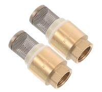 WATIIFUFU 2 Pièces Valve et Crépine Anti-retour avec Raccord Fileté Interne en Laiton Compatible Pompe à Eau et Tuyau D'aspiration pour Pompes D'étang et Tuyauterie Industrielle