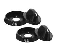 WATIIFUFU 2pièces Boutons de Cuisinière à Gaz et Électrique Plastique Noir Remplacement pour Boutons de Commande de Four et Grill