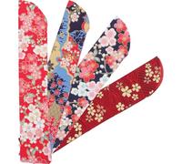WATIIFUFU 4 Pièces Étuis pour Éventails Pliants en Tissu de Soie Vintage, Légers et Pratiques, Pochette pour Éventail de Poche pour Mariages et Rangement