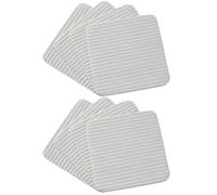 WATIIFUFU 8pcs Autocollants Antidérapants pour Tapis en Non-tissés Fixation Adhésive, Antidérapant pour Sols Durs et Carrelage, Patchs Blancs pour Tapis D'entrée
