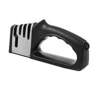 WATIIFUFU Aiguiseur Céramique, Base Antidérapante et Acier Tungstène de Manuel Noir à 4 Étapes avec Tiges Couteaux pour Ciseaux et Couteaux Cuisine, Cuisine Domestique
