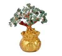 WATIIFUFU Arbre de Fortune Feng Shui Jade Dongling Décoration de Table Bureau Élément de Chance Richesse et Prospérité