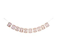 WATIIFUFU Bannière Photo Booth Mariage Kraft Fanions Décoratifs Accessoires de Fête Anniversaire avec Corde à Attacher