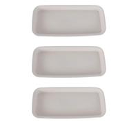 WATIIFUFU Bases de Pots de Fleurs en Plastique Blanc 3 pcs Plateaux à Eau rectangulaires 39.5 x 17 x 3 CM pour bonsaï et Espace de Vie