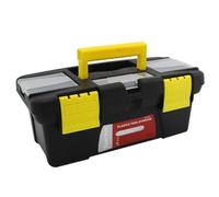 WATIIFUFU Boîte à Outils Plateau Amovible en Plastique PP, Portable, Noire | Rangement Multifonction, Ouverture Flexible et Nettoyage Facile, pour Atelier, Voiture, Maison et Bricolage