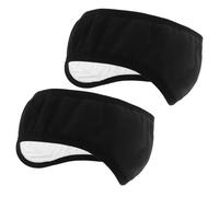 WATIIFUFU Cache-oreilles Antibruit pour Dormir en Coton Doux, Design Antidérapant Confortable, Lot de 2 Pièces Noir pour Hommes et Femmes, pour Dortoirs et Voyages
