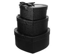 WATIIFUFU Coffret Présent Saint-valentin en Forme de Cœur, Lot de 3 Boîtes en Papier et Plastique, Robuste et Élégant pour Arrangements de Fleurs et Mariages