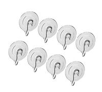 WATIIFUFU Crochet Mural Transparent Lot de 8PCS PVC 60mm, Ventouse Sans Perçage, Accroche Débris pour Chambre et Salle de Bain