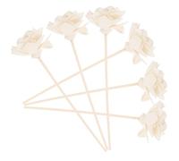 WATIIFUFU Diffuseur D'arômes Fleurs Séchées en Rotin 6pcs, Décoration Parfumée sans Feu pour Chambre, Bâtonnets Parfum Vanille de Fleur Chic et Élégant