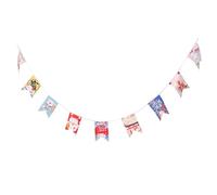 WATIIFUFU Drapeau de chaîne guirlandes de drapeaux chat japonais, polyester, décoration suspendue intérieure et extérieure, pour restaurant japonais et izakaya, 1 pièce