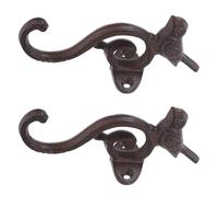 WATIIFUFU Lot de 2 Crochets Muraux en Fonte Noir D'oiseau Vintage, Patères Murales Décoratives et Robustes pour Jardins et Entrées, Fixation Murale Facile