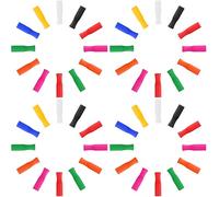 WATIIFUFU Manchons de Paille en Silicone Alimentaire 6 Mm Lot de 32 Protections Souples Multicolores, Revêtements Décoratifs Accessoires Couleur Aléatoire Compatibles