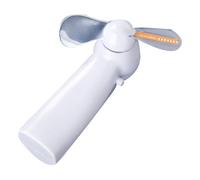 WATIIFUFU Mini Ventilateur Portatif à Main Vert Lumière Led, Plastique Léger, Fonctionnant 3 Piles Aaa, Petit Ventilateur de Bureau pour Maison, Bureau et Voyage