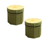 WATIIFUFU Ottoman de Rangement en Tissu à Motif Fruit Ananas, Pliable Capacité de Charge, Siège Pratique pour Salon et Maison, Style Moderne et Compact