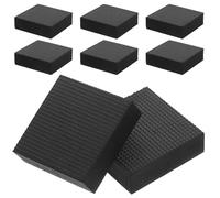 WATIIFUFU Pieds de Jardinière en Caoutchouc Noir 8 Pièces, Rehausseurs | Pot et Flowerpot, Usage Extérieur, Contact Antidérapant, Lot de 8, Support Discret
