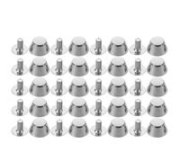 WATIIFUFU Pieds de Paquet en Alliage de Zinc Argenté 20pcs Vis Incluses Protection Anti-accroc Accessoires de Quincaillerie pour Bagages Fabrication de Paquet à Main