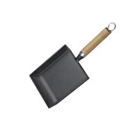 WATIIFUFU Poêle à Frire Carrée Antiadhésive en Fonte Épaisse Poignée Bois Antidérapante pour Omelettes Japonaises Tamagoyaki Cuisson Uniforme Cuisson Four et Grill -