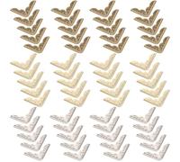 WATIIFUFU Protecteurs de Coins en Métal Style Antique, Protection Anti-Collision 60 Pièces pour Albums et Menus pour Loisirs Créatifs et Scrapbooking