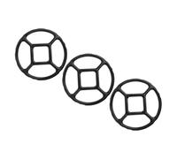 WATIIFUFU Support Wok Anti-dérapant Émail Noir 3 Pièces, Anneaux Ronds pour Plaque de Cuisson à Gaz, Compatible Poêles en Fonte Émaillée, Accessoire Cuisson pour Cuisinière à Gaz Familiale