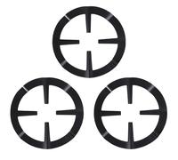 WATIIFUFU Supports de Brûleur à Gaz en Acier Inoxydable Noir, Lot de 3, Support de Cuisinière pour Cafetière Moka, Résistance la Corrosion, Compatible Cuisinières Gaz Naturel et Gpl,