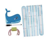 WATIIFUFU Tableau de Hauteur 3d Sticker Mural Garçon et Filles Animaux Carton Bleu Décor Chambre 1 Set