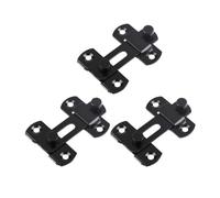 WATIIFUFU Verrou de Porte Coulissante Boucle Sécurisée en Acier Inoxydable Noir 3pcs Améliore la Sécurité Intérieure pour Fenêtres, Tiroirs et Portes Métalliques