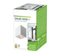 WatioWave Applique de plafond carrée GU10 10 W en nickel, idéale pour un éclairage moderne et des ambiances contemporaines.