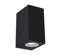 WatioWave Applique extérieure carrée 2xGU10 2x12W IP54 Ø68 NOIR GAMP