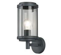 WatioWave Applique murale en aluminium anthracite E27, IP44, étanche, idéale pour l'extérieur et la décoration de jardin.