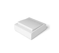 WatioWave B1224669 Bouton poussoir de surface 10 A 250 V, blanc, idéal pour installations électriques résidentielles et commerciales. Contrôlez les lumières et les appareils, Image