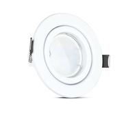 WatioWave Lot de 3 spots LED GU10 avec corps blanc, éclairage 4000 K, idéal pour mettre en valeur les espaces avec une lumière neutre et moderne. Parfait pour n'importe quelle pièce.