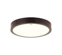 WatioWave Plafonnier LED 24 W IP44 4000 K 2790 lm 280 mm Effet Wenge - Éclairage efficace pour espaces intérieurs et extérieurs.