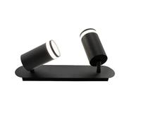 WatioWave Spot 2 x GU10 en aluminium noir 40 W, idéal pour un éclairage décoratif et fonctionnel en intérieur et en extérieur.