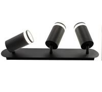 WatioWave Spot 3 x GU10 en aluminium noir, puissance de 40 W, idéal pour un éclairage décoratif et fonctionnel dans les maisons et les bureaux.