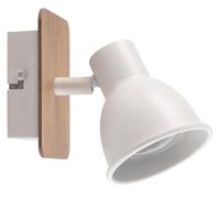 WatioWave Spot en bois blanc 1 x GU10, idéal pour l'éclairage décoratif dans les maisons et les espaces commerciaux.